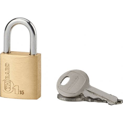 THIRARD - Cadenas à clé Type 1, bagage, anse acier, 15mm, 2 clés - THIRARD
