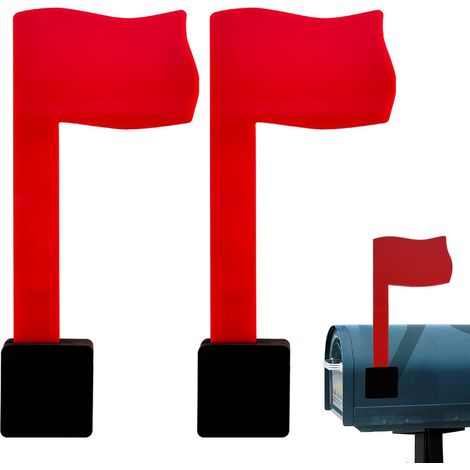 Lot de 2 drapeaux de remplacement pour boîte aux lettres, 22,4 cm x 8,9 cm Kit professionnel idéal pour les propriétaires, les locataires