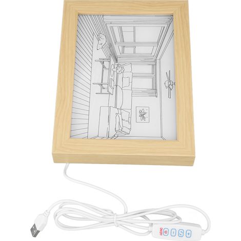 Innovatives Lichtgemälde im japanischen Anime-Stil mit 3 Modi, simuliertem Sonnenlicht und LED-Beleuchtung. Licht-Fotorahmen L (1/5)