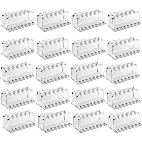 Lot de 20 supports de fixation pour guirlande lumineuse LED - Supports transparents et étanches pour ruban LED avec fixations murales adhésives pour une installation sécurisée (1/5)
