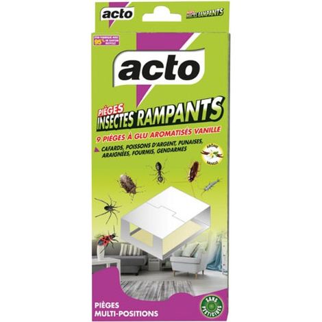 ACTO Lot de 9 pièges spécial rampants, sans pesticides, aromatisés vanille