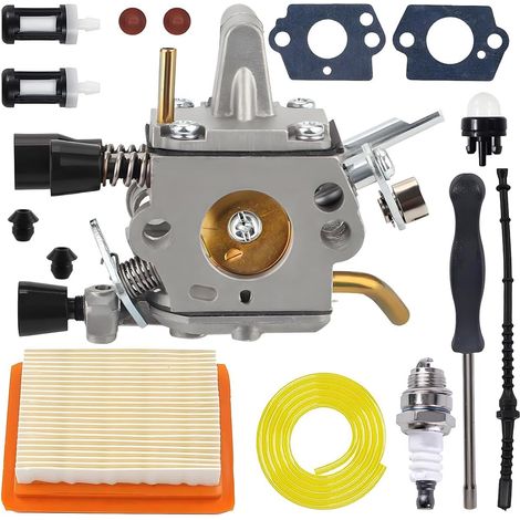 1 Kit Carburateur,Filtre à air,Bougie,Pour débroussailleuse Stihl FS120 FS300 BT120