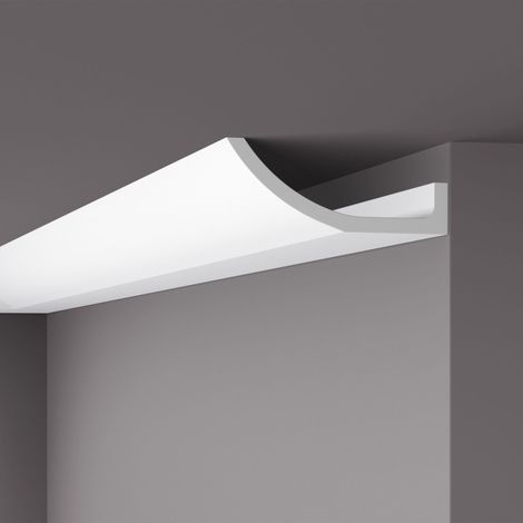 Eckleiste NMC WT4 WALLSTYL Noel Marquet Zierleiste Stuckleiste für Indirekte Beleuchtung Zeitloses Klassisches Design weiß 2 m (1/5)