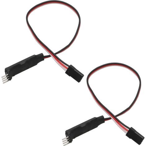Interruttore per telecomando RC a 2 pezzi, terzo canale, ricevitore per telecomando auto, cavo luce, accessorio interruttore controllato da RC per illuminazione auto (1/5)