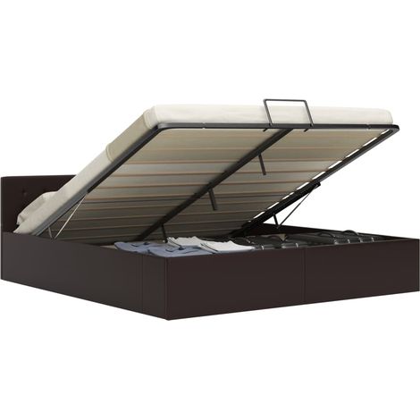 Cadre de lit avec rangement hydraulique Similicuir 180x200 cm (1/5)