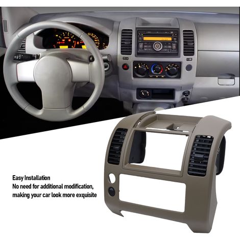 Armaturenbrett-Mittelkonsole, passend für Nissan Frontier (2005–2020), Beige/Braun, ABS-Ersatzteil (1/5)