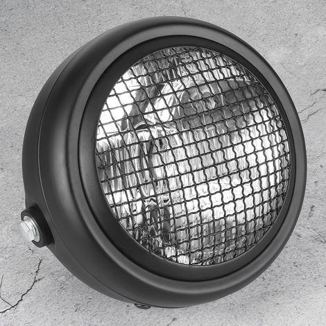 7-Zoll-Motorradgrill-Scheinwerfer (55 W) im Retro-Stil mit Halogen-Scheinwerfer, hoher Helligkeit und transparenter Linse (1/5)