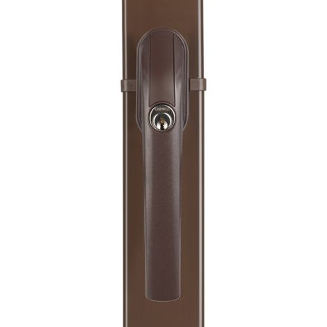 Abus Fenster Stangenschloss FOS550 gleichsperrend - Fenstergriff abschließbar - Fenstersicherung mit 2-Punkt Verriegelung für Fenster- und Balkontüren, braun (1/4)