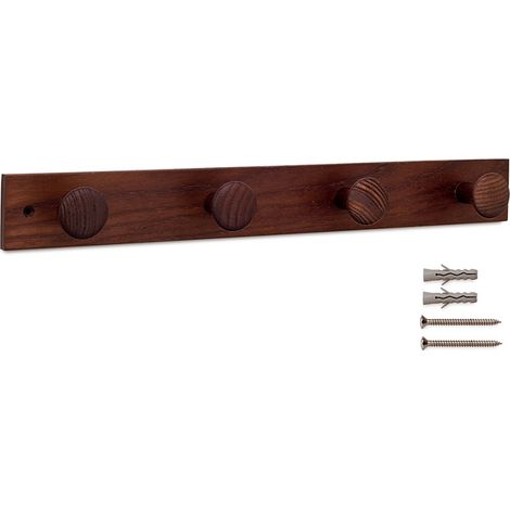 INOFIX Appendiabiti 4 Ganci Legno Wenge