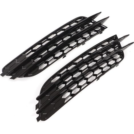 grilles de feux antibrouillard avant gauche et droite style RS6, noir brillant, remplacement pour Audi A6 C7 2012-2015 (1/5)