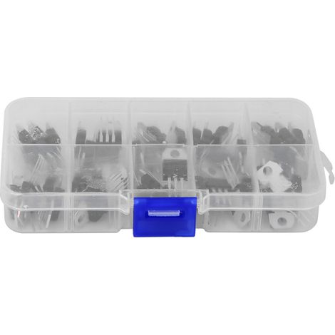 Kit de 50 transistors régulateurs de tension - Composants électroniques - Pièces industrielles - Fournitures électriques (1/5)