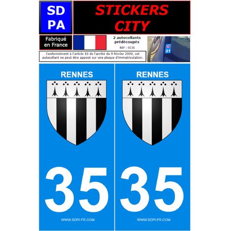 ADHESIFS CITY 35 RENNES X2