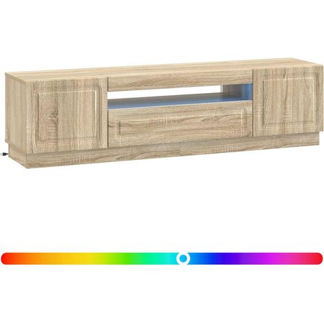 Maison Exclusive - LED-TV-Schrank Sonoma-Eiche Holzwerkstoff (1/5)