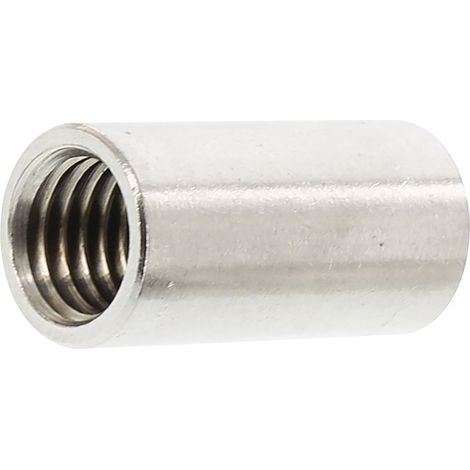 Gewindehülse Gewindemuffe rund ø M16x40mm Distanzhalter Langmutter Edelstahl A2