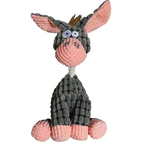 Jouet amusant pour animaux de compagnie âne forme velours côtelé jouet à mâcher pour chiens chiot couineur couineur peluche os molaire chien jouet formation pour animaux de compagnie chien accessoires