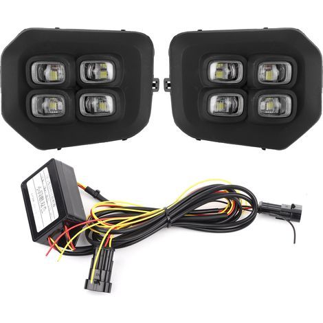 Pair of front LED daytime running lights (DRL) for all Tacoma 1620 models (yellow/white light) (1/5)