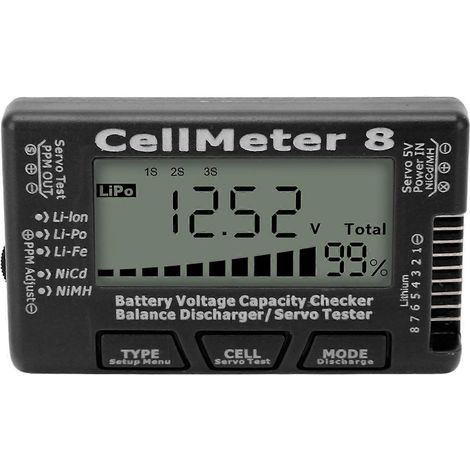 Digitaler Akku-Kapazitätsprüfer, Tester, Detektor, Akku-Balancer, Entlader, Servo-Tester für LiPo-Akkus
