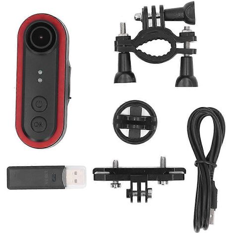 Telecamera posteriore per bicicletta, luce per bicicletta, 3500 mAh, IPX6, registrazione in loop, grandangolo 150° per la guida notturna (1/4)