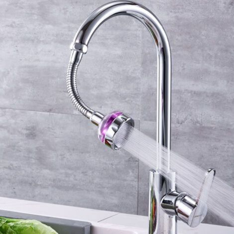 Pommeau De Douche - Flexible 80 Cm - Tête Pivotante 360° - Compatible Robinet Cuisine M22 - 3 Modes Jet - 1 Pièce (1/5)