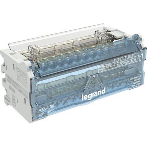 LEGRAND 400400  Répartiteur modulaire 2P 40A jeu de barres étagé 12 sorties 6 modules