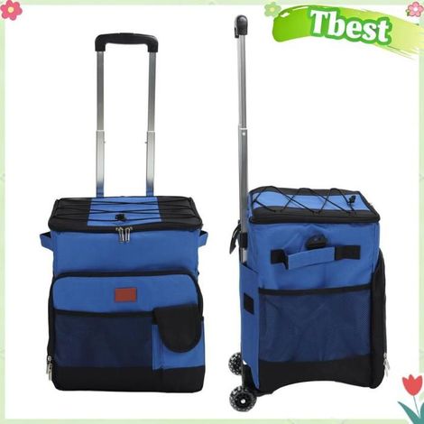 Sac isotherme souple, refroidisseur à roulettes 35 L, tissu Oxford imperméable, feuille d'aluminium, anti-fuite, sac isotherme (1/4)