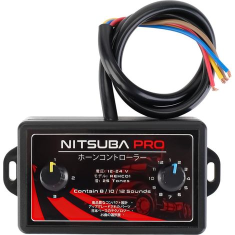 Centralina per clacson per auto, controller musicale impermeabile, centralina di controllo per altoparlante clacson 12-24V, controllo a 25 toni per uso automobilistico.