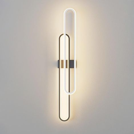 Applique murale linéaire LED, applique murale décorative d'intérieur, lampe minimaliste moderne pour salon (blanc chaud) (1/5)