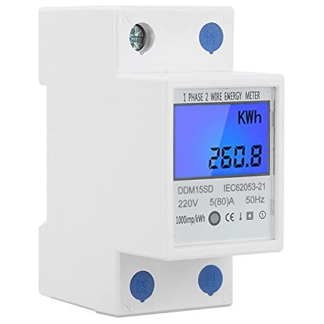 Compteur d'énergie 5-80A, écran LCD rétroéclairé (1/5)