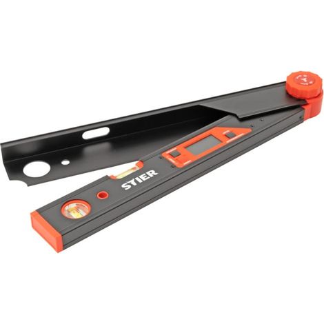 Rapporteur d'angle numérique STIER SDW 450, écran LCD ±0,1°, aluminium, 450 mm