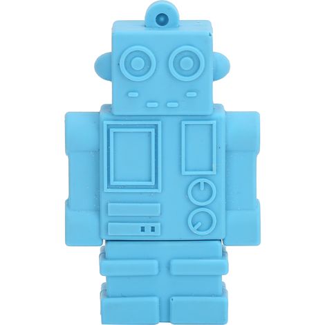 64 GB USB-Stick, blaues Roboter-Cartoon-Design – Hochgeschwindigkeits-Flash-Speicher für große Datenmengen (1/5)