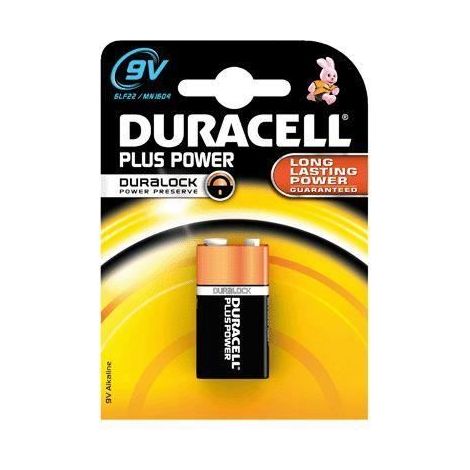 DURACELL PLUS POWER PILA ALCALINA 9V LR61 BLISTER1 (1/5)