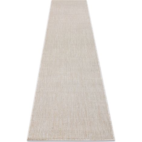 Teppich, Läufer SISAL SION A5165A Melange flach gewebt ekrü / Creme beige 70x200 cm