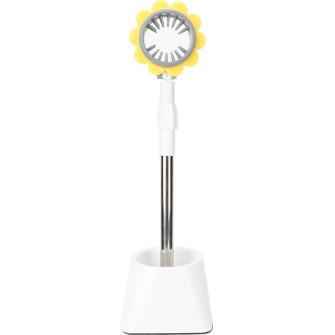 Support mural réglable pour sèche-cheveux, sans les mains, en acier inoxydable, blanc fleur, pour salle de bain. (1/5)