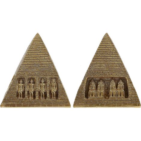 Lot de 2 pyramides décoratives en résine, idéales pour la maison, le bureau ou la méditation - Cadeau résistant (1/5)