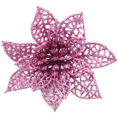 Decorazioni scintillanti per un matrimonio a tema natalizio, decorazioni floreali per l'albero di Natale (1/5)
