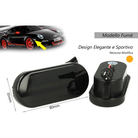 Kit Freccia Laterale a Led Side Marker Dinamica Lente Fume VW Golf 3 4 Bora Lupo Passat Polo Sharan Vento (1/3)