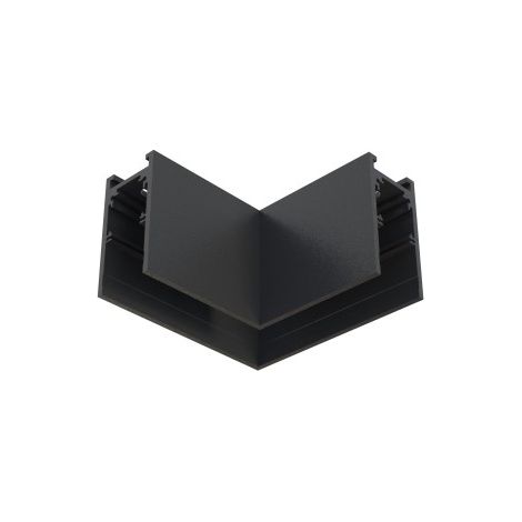 Nowodvorski LVM TRACK Magnetic Track Lighting LVM Accessories Horizontal 90° Corner Connector/Joiner, Surface-Mounted, 1-Circuit, Black Aluminium, Ceiling or Suspended Rail, 10164
