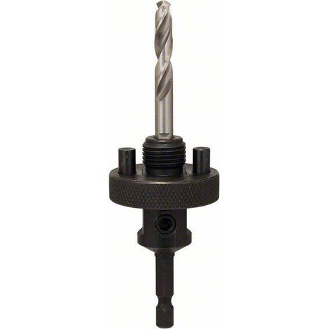 Bosch – Adaptateur hexagonal pour scies-cloches 32-76 mm – Arbre 6,35 mm – Pour métal jusqu'à 40 mm – Fixation standard (1/4)