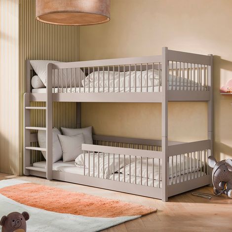 Letto a castello a terra Marion Cashmere 90x200, con molle a tazza incluse (1/3)