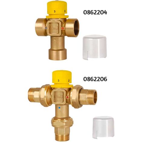 "MISCELATORE TERMOSTATICO PER IMPIANTI SOLARI 1/2"""" F"
