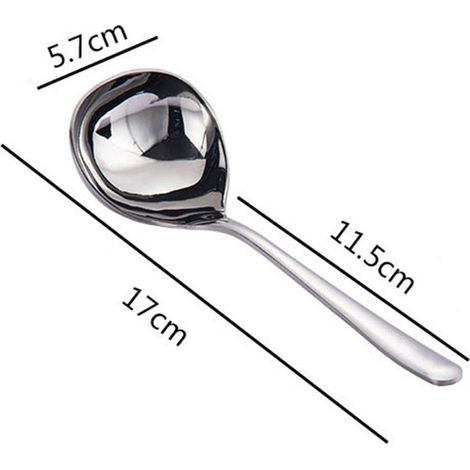 Mestolo piccolo per salsa, mestolo da portata in acciaio inox, mestolo per salsa argentato (1/3)