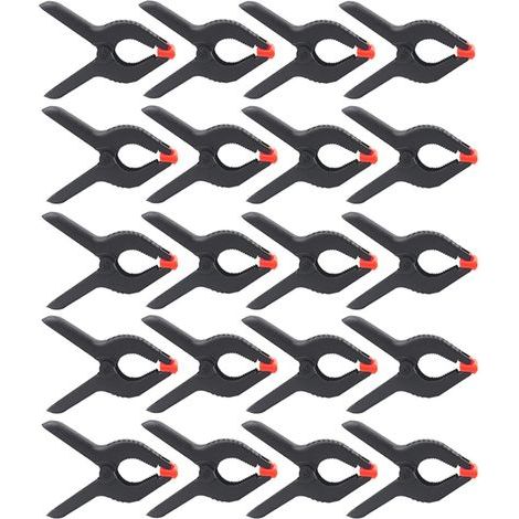 Lot de 30 pinces à ressort robustes pour toiles de fond en mousseline (6,5 cm) pour studio photo, toiles, travaux manuels ou usage domestique (max. 2,5 cm) (1/5)