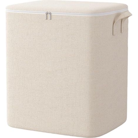 Leinen Grosses Aufbewahrungsbeutel Aus Baumwoll Mit Reißverschluss Tragbare Quilt Organizer