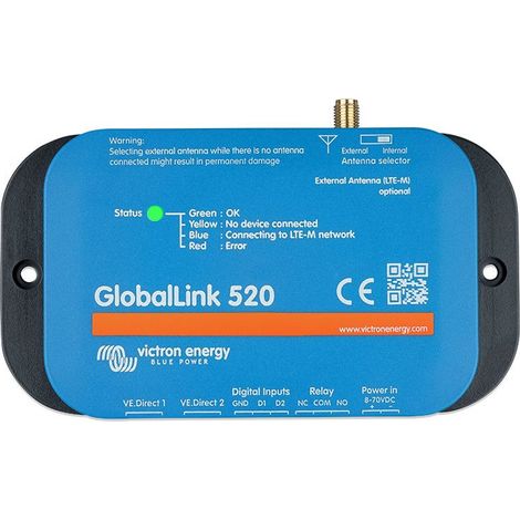 Victron – Régulateur solaire Global Link 520 – Connectivité LTE-M 4G – 2 ports VE.Direct pour contrôle à distance – Solution de supervision hors réseau (1/4)