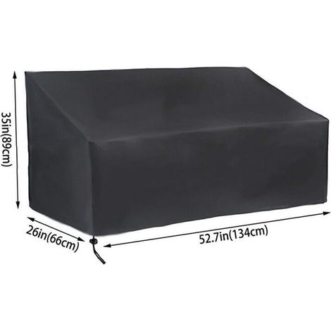 Schutzhülle für 2/3-Sitzer-Gartenbänke, wasserdicht, winddicht, UV-beständig, geeignet für Terrassenbänke, Rattanmöbelbänke (2-Sitzer) (1/5)