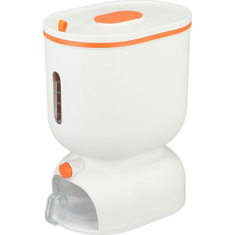 Seau à riz à pression en ABS et PP, étanche, avec graduation et indicateur de pression, pour riz en grains de 6,5 kg (L). (1/5)