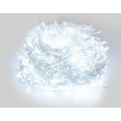 Luci di Natale Filo 900 LED 3m Luce Fredda Cavo Trasparente (1/2)