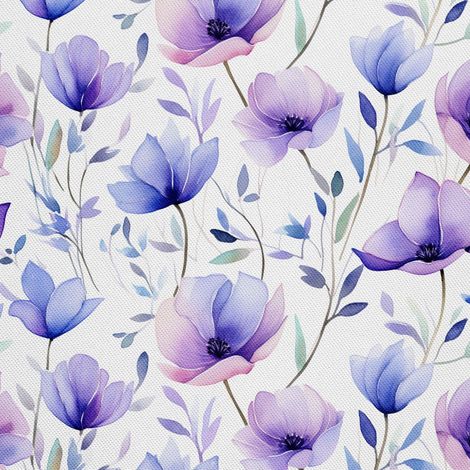 Tissu décoratif d'extérieur Oxford - Fleurs - DX2814 (1/5)