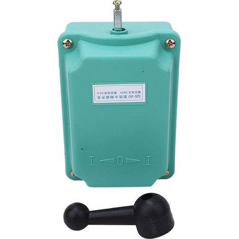 Commutateur de Moteur 7,5 KW, QS-60 60 A, Interrupteur à Poignée Résistant à L'eau Avant et Arrière pour équipement électrique, Câblage Simple adapté à une Plage de Température (1/5)
