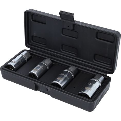 KS Tools 152.1100 1/2" Serie di Estrattori per Prigionieri, 4 Pezzi, Esecuzione a Rulli Eccentrici, per Filettatura Destra e Sinistra, in Astuccio in Plastica